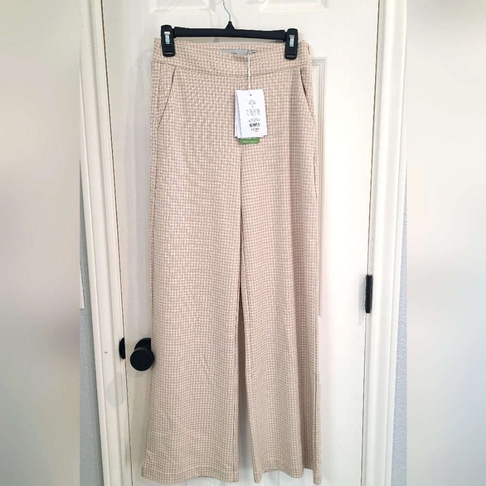 Tan and cream printed pants